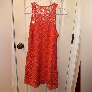 Coral colored floral medium hollister dress